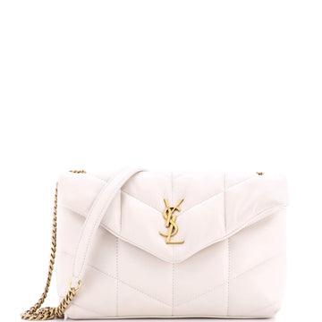 Saint Laurent Loulou Puffer Shoulder Bag Quilted Canvas Mini