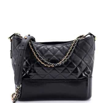 Chanel Gabrielle Hobo Quilted Goatskin and Patent Medium