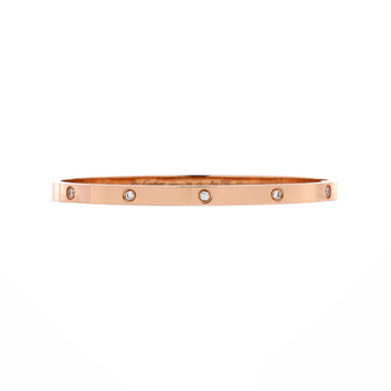 Cartier Love 10 Diamond Bracelet 18K Rose Gold with Diamonds Small
