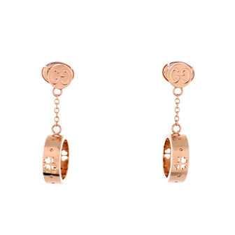Gucci GG Icon Drop Earrings 18K Rose Gold