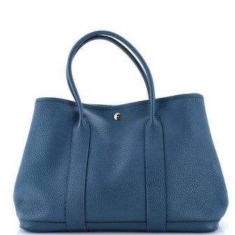 Hermes Garden Party Tote Leather with Printed Interior 36