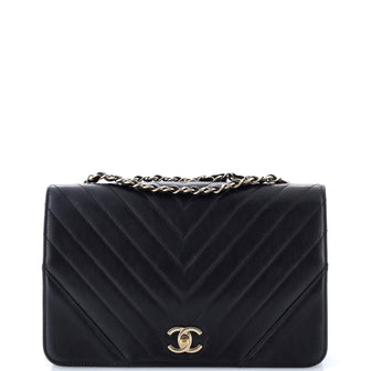 Chanel Statement Flap Bag Chevron Calfskin Medium