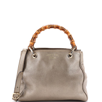 Gucci Bamboo Shopper Tote Leather Small