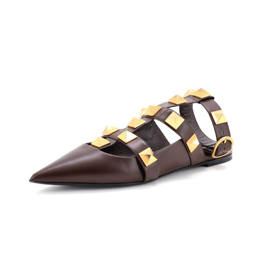 Valentino Garavani Women's Roman Stud Flat Mules Leather