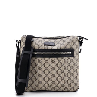 Gucci Front Zip Messenger GG Coated Canvas Medium