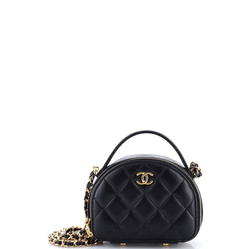 Chanel Chic Riviera Vanity Case with Chain Quilted Lambskin Mini