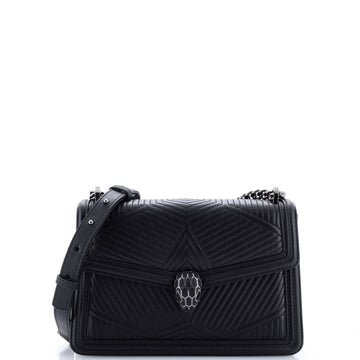 Bvlgari Serpenti Forever Shoulder Bag Quilted Leather Small