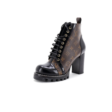 Louis Vuitton Women's Star Trail Ankle Boots Monogram Canvas with Patent