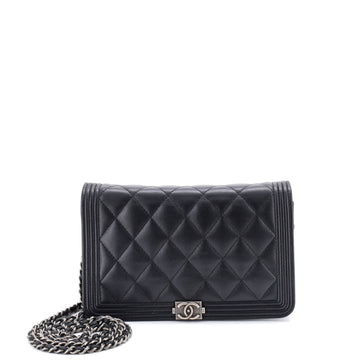 Chanel Boy Wallet on Chain Quilted Lambskin