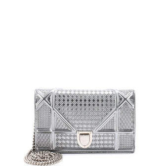 Christian Dior Diorama Flap Bag Cannage Embossed Calfskin Mini