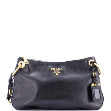 Prada Zip Shoulder Bag Soft Calf Medium
