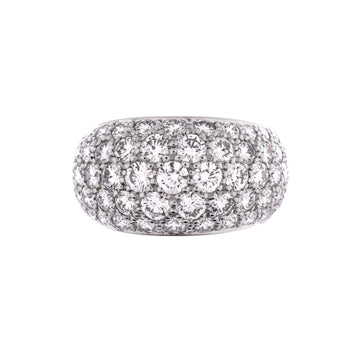 Cartier Bombe Ring 18K White Gold with Diamonds