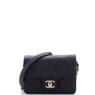 Chanel Like a Wallet Flap Bag Quilted Caviar Mini