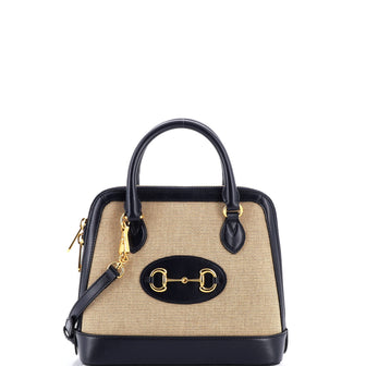 Gucci Horsebit 1955 Top Handle Bag Canvas Small