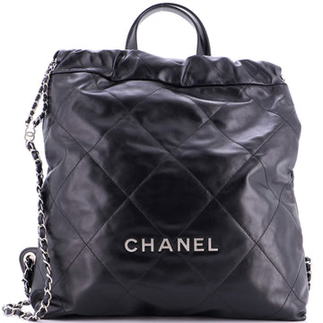 Chanel 22 Chain Backpack Quilted Calfskin Large