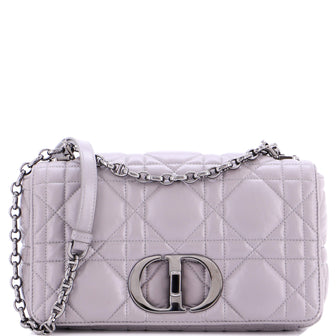 Christian Dior Caro Bag Macrocannage Quilt Calfskin Medium