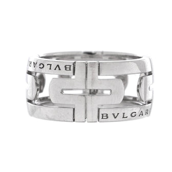 Bvlgari Parentesi Band Ring 18K White Gold 11mm