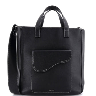 Christian Dior Saddle Tote Leather Tall