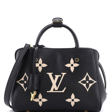 Louis Vuitton Montaigne Handbag Bicolor Monogram Empreinte Giant BB