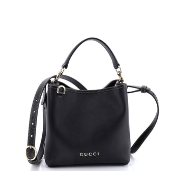 Gucci Emblem Bucket Bag Leather Small