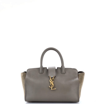 Saint Laurent Monogram Cabas Downtown Leather with Suede Baby