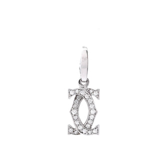Cartier Double C Charm Pendant Pendant & Charms 18K White Gold with Diamonds