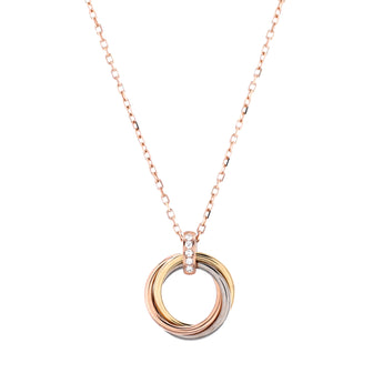Cartier Trinity Pendant Necklace 18K Tricolor Gold and Diamonds