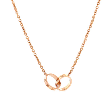 Cartier Love Interlocking Necklace 18K Rose Gold