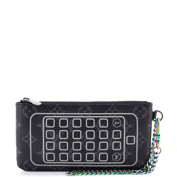 Louis Vuitton iPhone Pouch Flash Fragment Monogram Eclipse Canvas