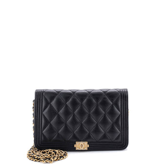 Chanel Boy Wallet on Chain Quilted Lambskin