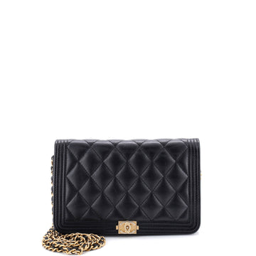 Chanel Boy Wallet on Chain Quilted Lambskin