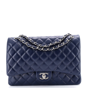 Chanel Classic Double Flap Bag Quilted Caviar Maxi