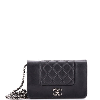 Chanel Mademoiselle Vintage Wallet on Chain Quilted Sheepskin