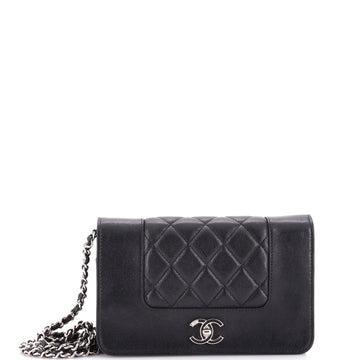 Chanel Mademoiselle Vintage Wallet on Chain Quilted Sheepskin