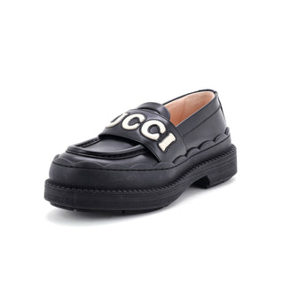 Gucci Women's Ornella Logo Loafers Leather