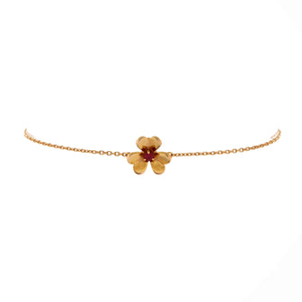 Van Cleef & Arpels Frivole Bracelet 18K Rose Gold with Ruby Mini