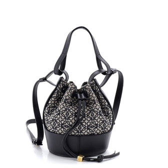 Loewe Balloon Bucket Bag Anagram Canvas and Leather Mini