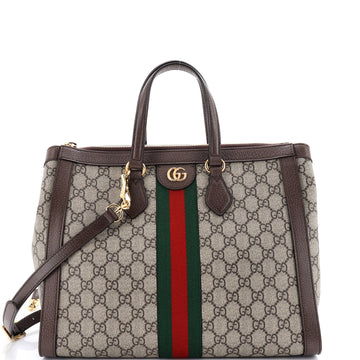 Gucci Ophidia Top Handle Tote GG Coated Canvas Medium