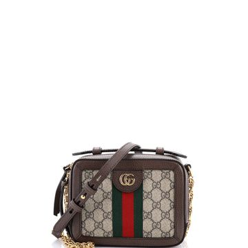 Gucci Ophidia Zip Around Camera Bag GG Coated Canvas Mini