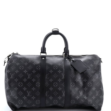 Louis Vuitton Keepall Bandouliere Bag Monogram Eclipse Canvas 45
