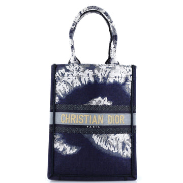 Christian Dior Book Tote Embroidered Canvas Vertical