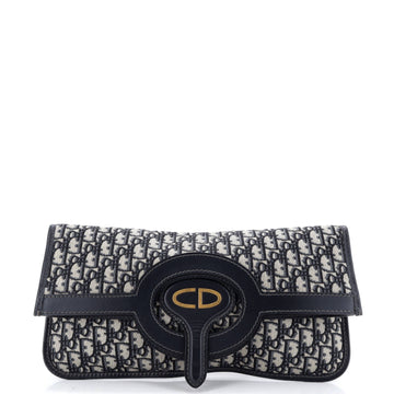 Christian Dior Fold Over Clutch Oblique Canvas