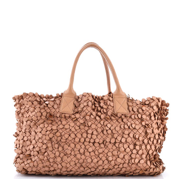 Bottega Veneta Poussin Paillettes Cabat Handbag Intrecciato Nappa Large