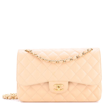 Chanel Classic Double Flap Bag Quilted Caviar Jumbo