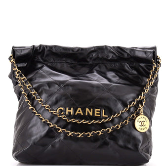 Chanel 22 Chain Hobo Quilted Calfskin Small