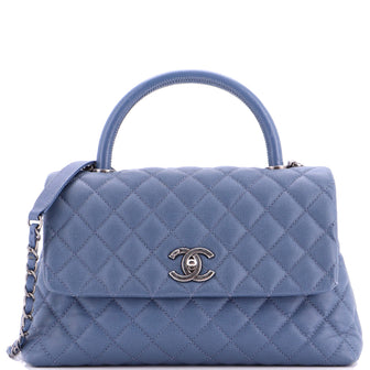 Chanel Coco Top Handle Bag Quilted Caviar Small