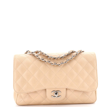 Chanel Classic Single Flap Bag Quilted Caviar Jumbo