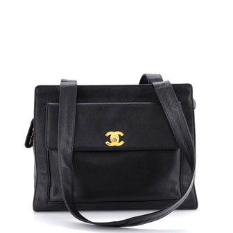 Chanel Vintage Front Pocket Tote Caviar Medium
