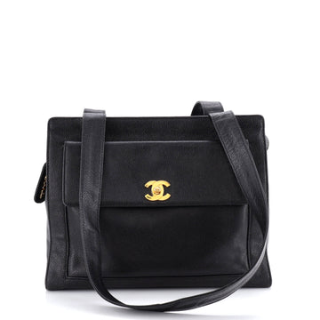 Chanel Vintage Front Pocket Tote Caviar Medium
