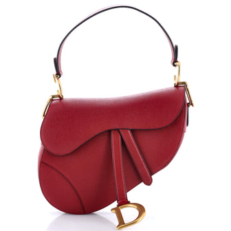 Christian Dior Saddle Handbag Leather Medium